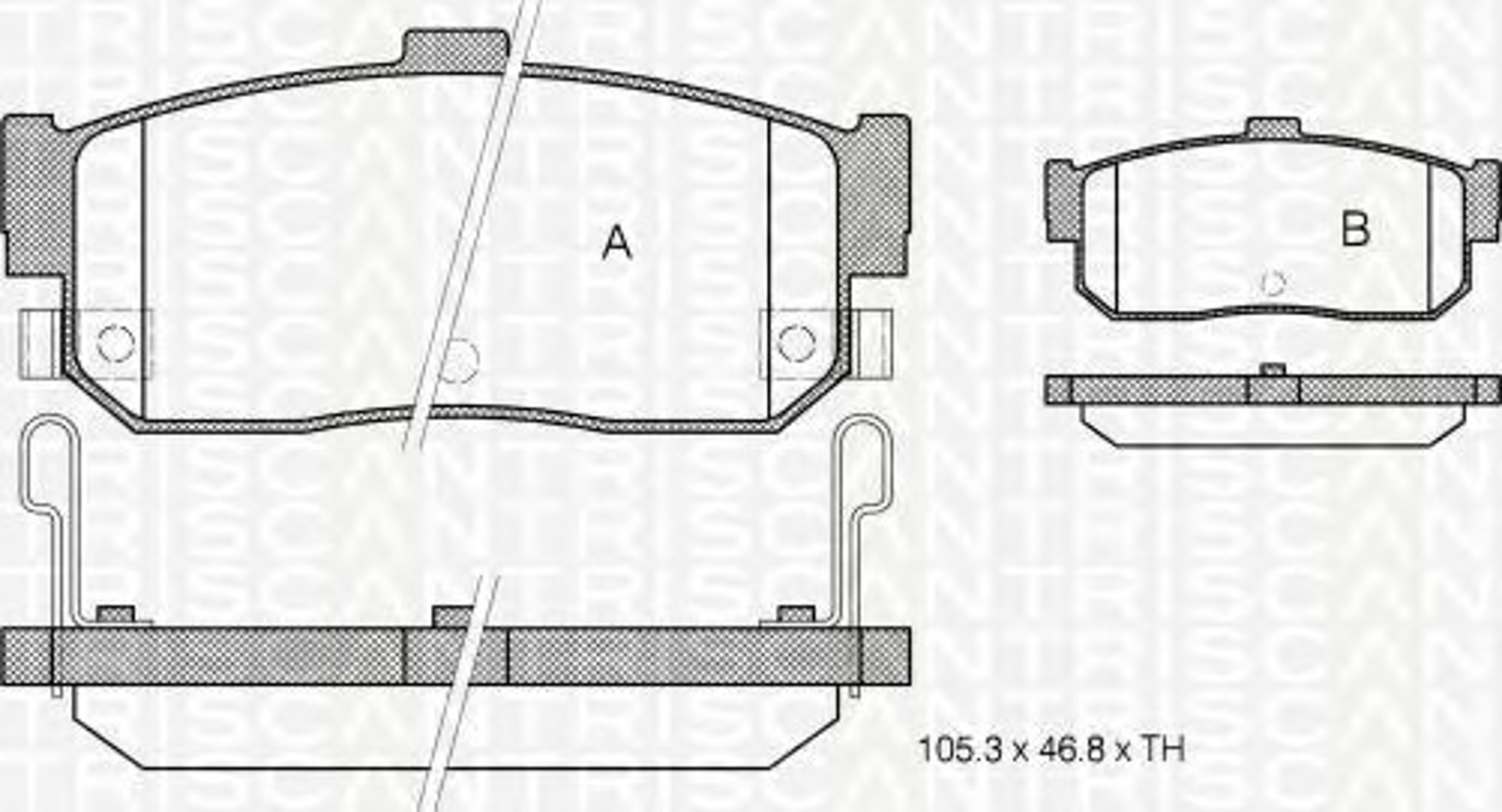 Колодки тормозные дисковые TRISCAN 8110 14018