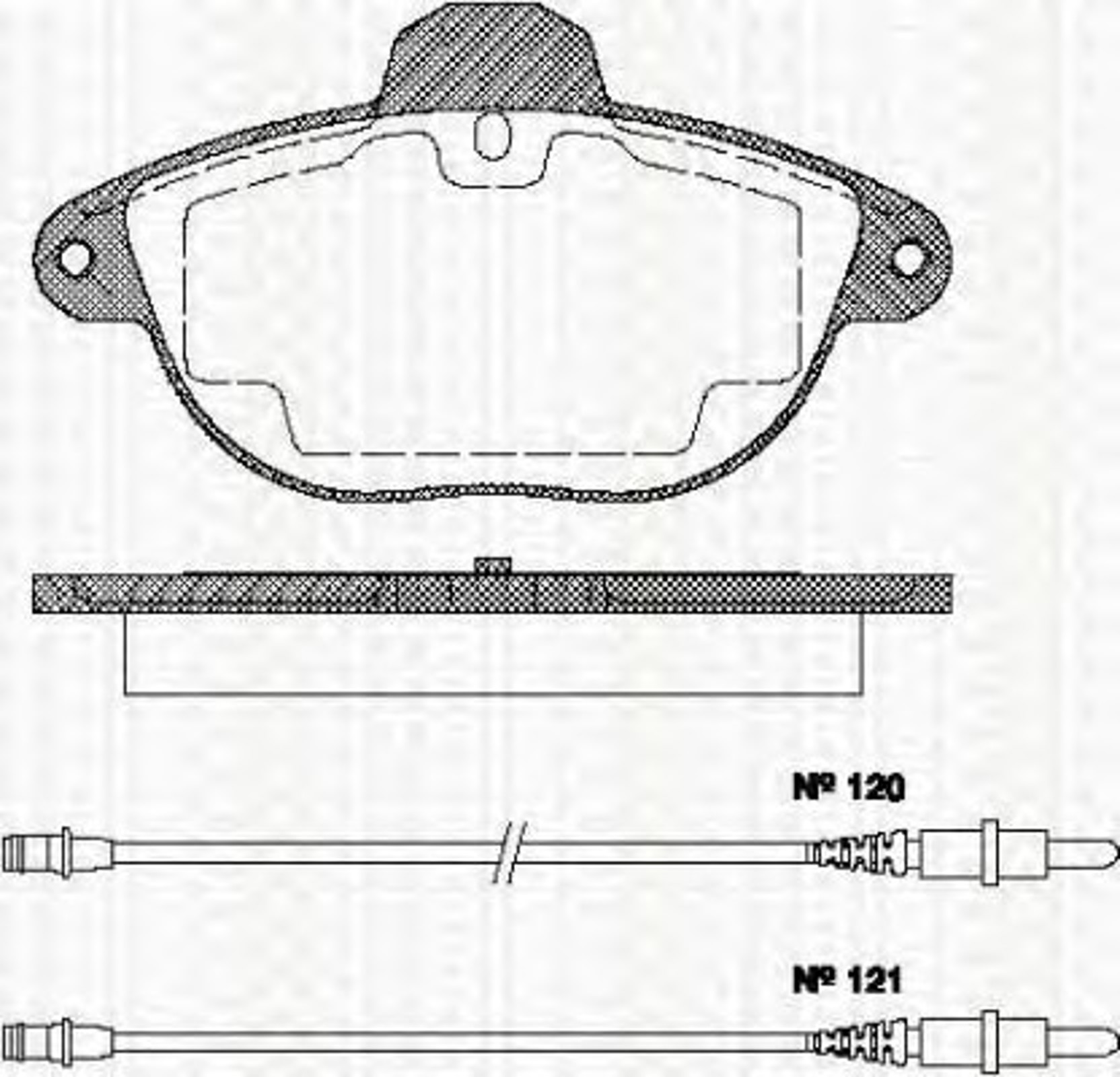 Колодки тормозные дисковые TRISCAN 8110 38003