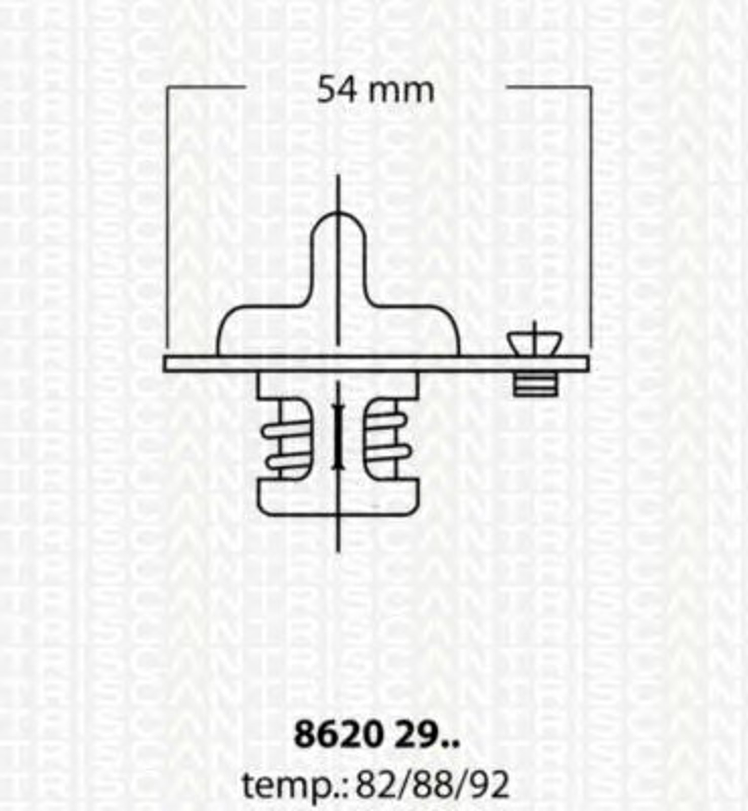 Термостат охлаждающая жидкость TRISCAN 8620 2992