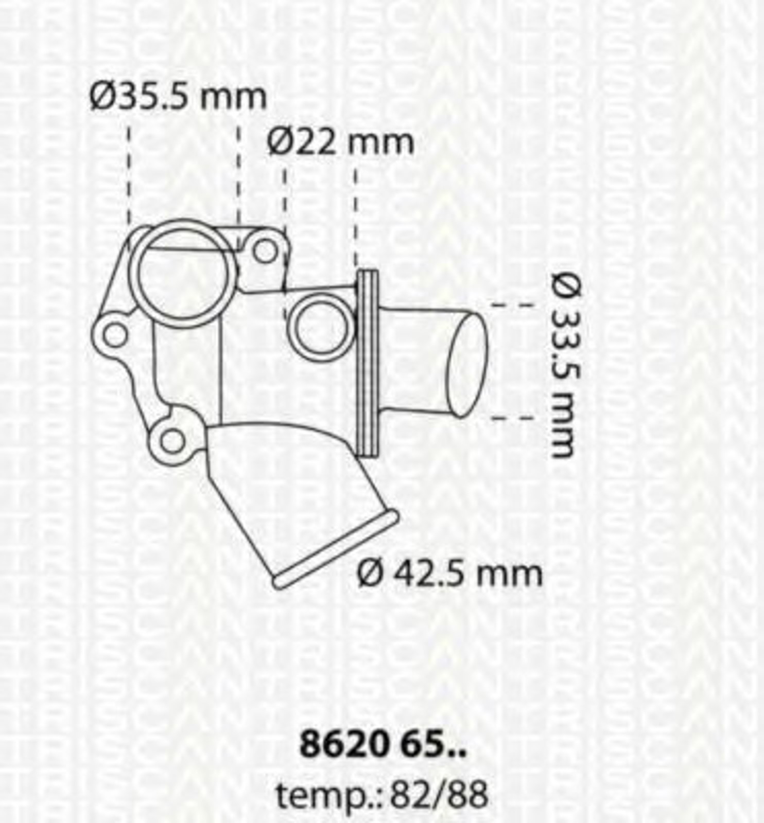 Термостат охлаждающая жидкость TRISCAN 8620 6588