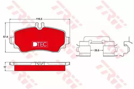 Комплект тормозных колодок дисковый тормоз dtec cotec