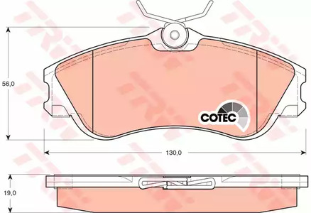 Комплект тормозных колодок дискового тормоз cotec TRW GDB1295
