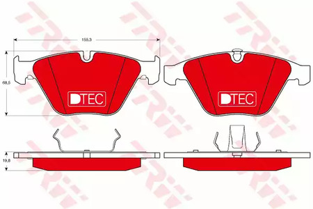 Комплект тормозных колодок дисковый тормоз dtec cotec