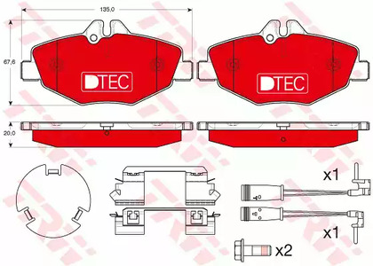 Колодки тормозные дисковые TRW GDB1542DTE