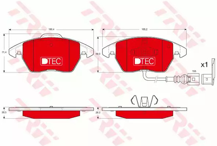 Комплект тормозных колодок дисковый тормоз dtec cotec