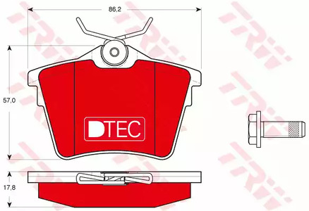Тормозные колодки TRW GDB1596DTE