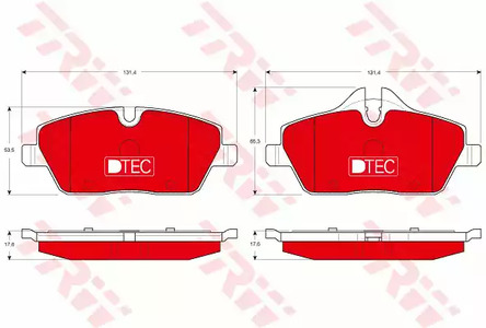 Комплект тормозных колодок дисковый тормоз dtec cotec
