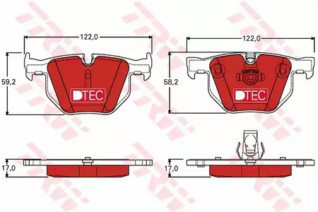 Комплект тормозных колодок дисковый тормоз dtec cotec