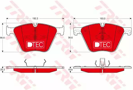 Комплект тормозных колодок дисковый тормоз dtec cotec