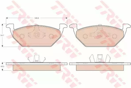 Комплект тормозных колодок дисковый тормоз cotec