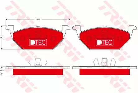 Комплект тормозных колодок дисковый тормоз dtec cotec