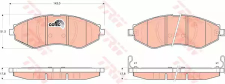 Комплект тормозных колодок дисковый тормоз cotec