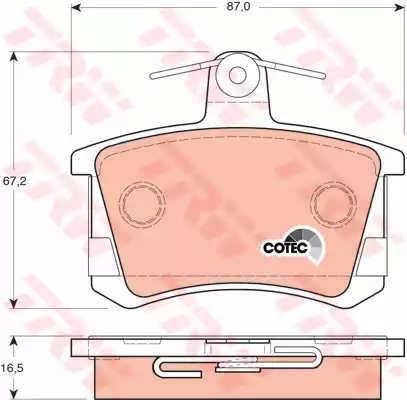 Комплект тормозных колодок дисковый тормоз cotec