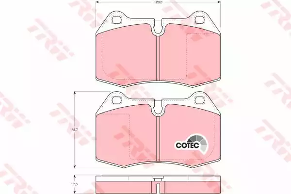 Комплект тормозных колодок дисковый тормоз cotec