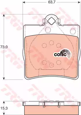 Комплект тормозных колодок дискового тормоз cotec