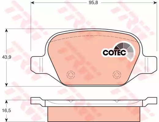 Комплект тормозных колодок дисковый тормоз cotec