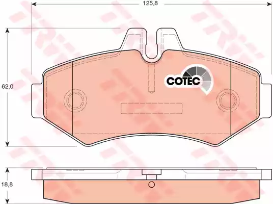 Комплект тормозных колодок дисковый тормоз cotec