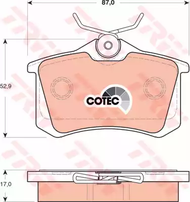 Комплект тормозных колодок дисковый тормоз cotec