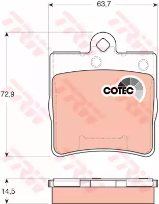 Комплект тормозных колодок дисковый тормоз cotec