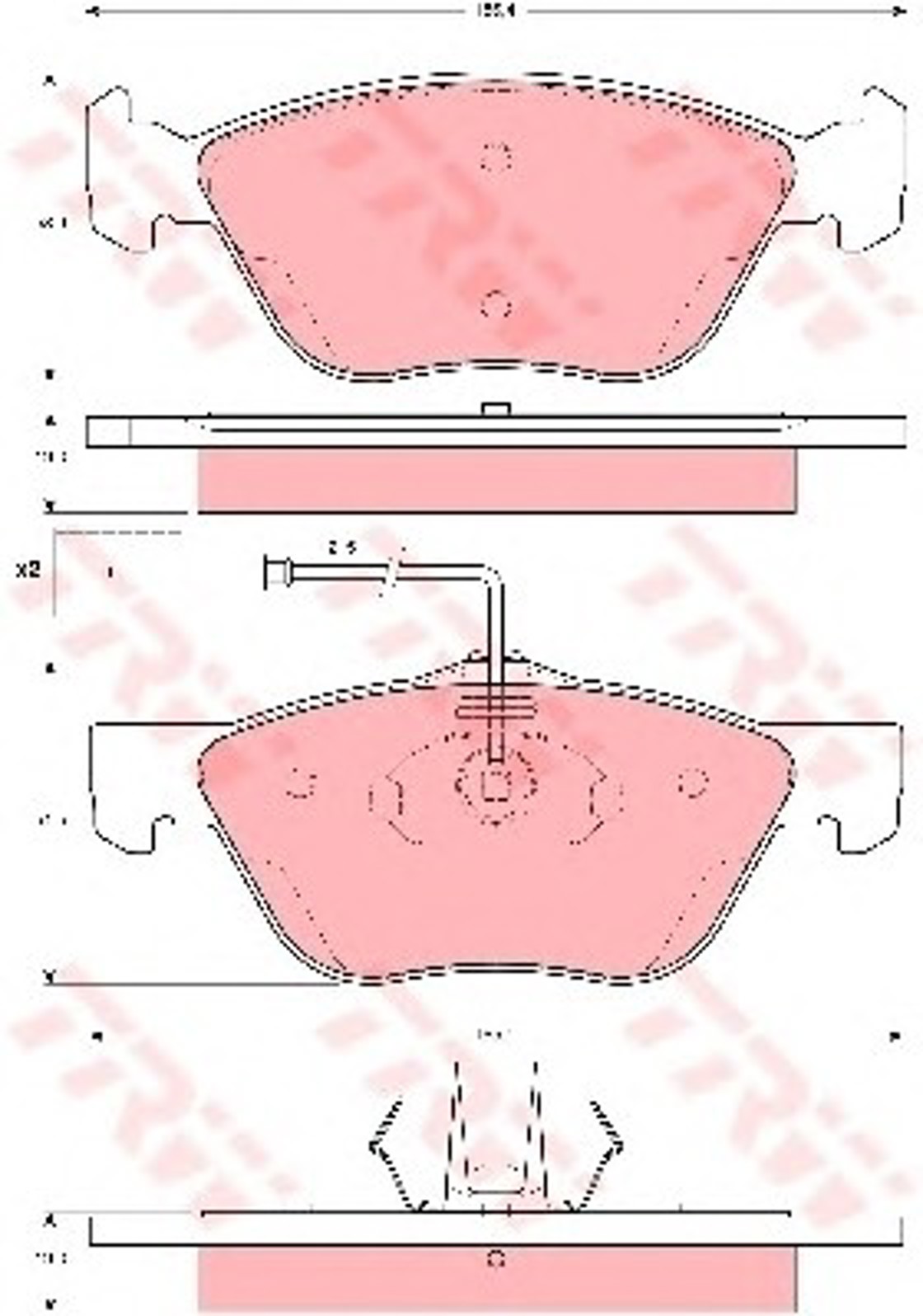 Колодки тормозные дисковые TRW GDB1602