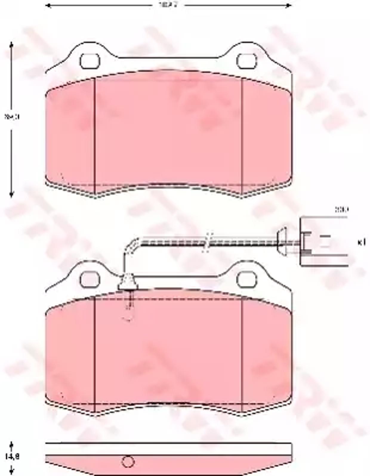 Колодки тормозные дисковые TRW GDB1644