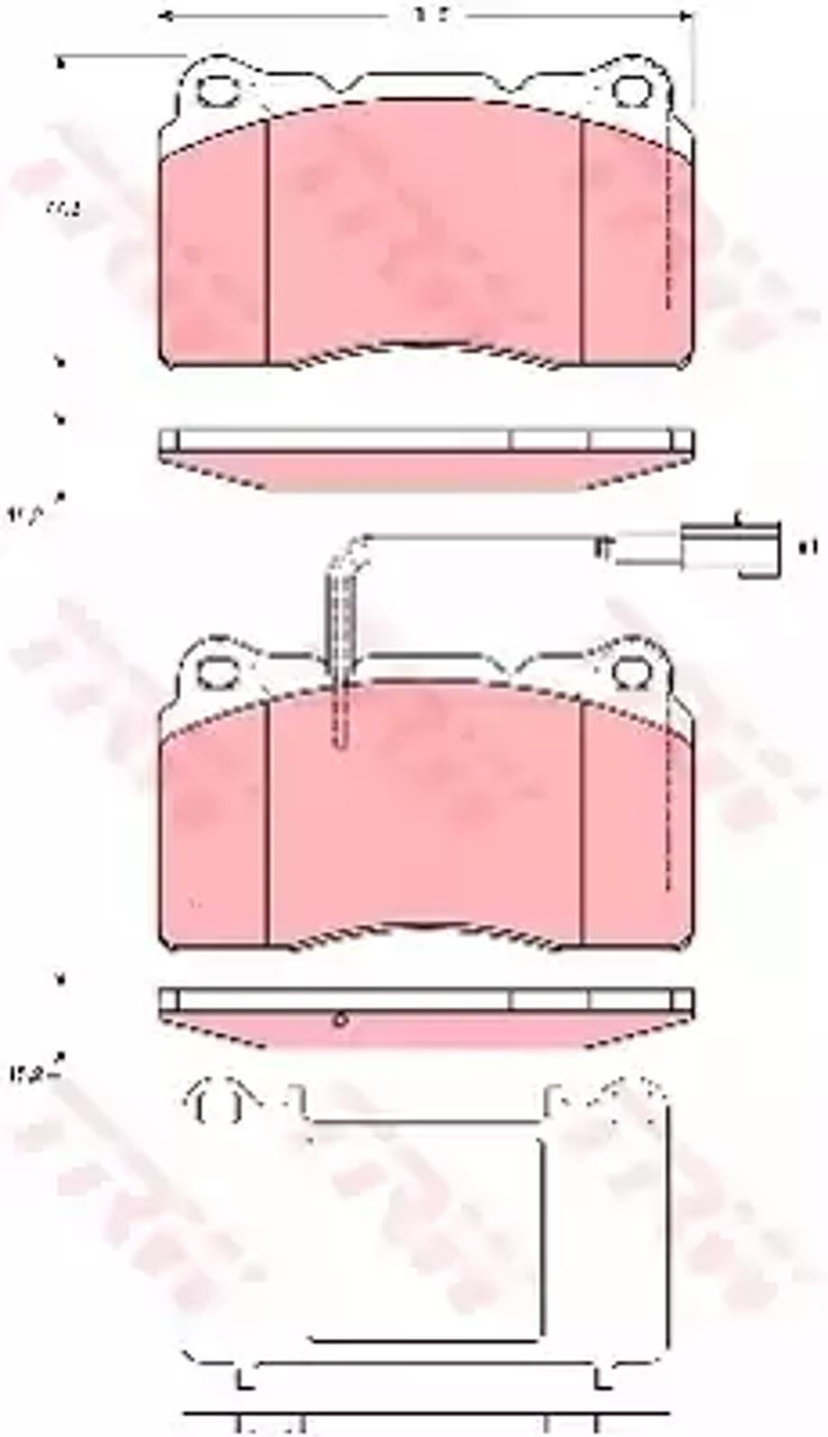 Колодки тормозные дисковые TRW GDB1645