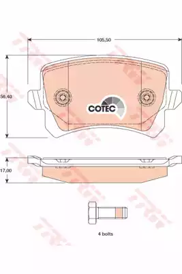 Комплект тормозных колодок дисковый тормоз cotec