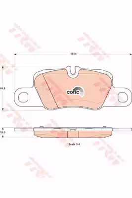 Комплект тормозных колодок дисковый тормоз cotec