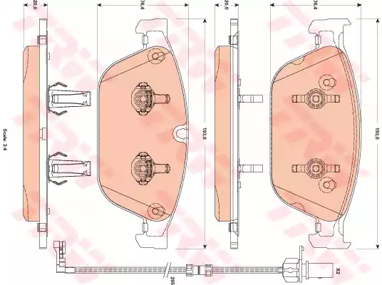 Комплект тормозных колодок дисковый тормоз cotec