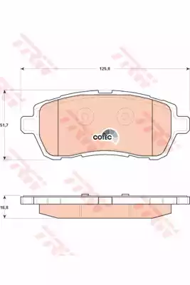 Комплект тормозных колодок дисковый тормоз cotec
