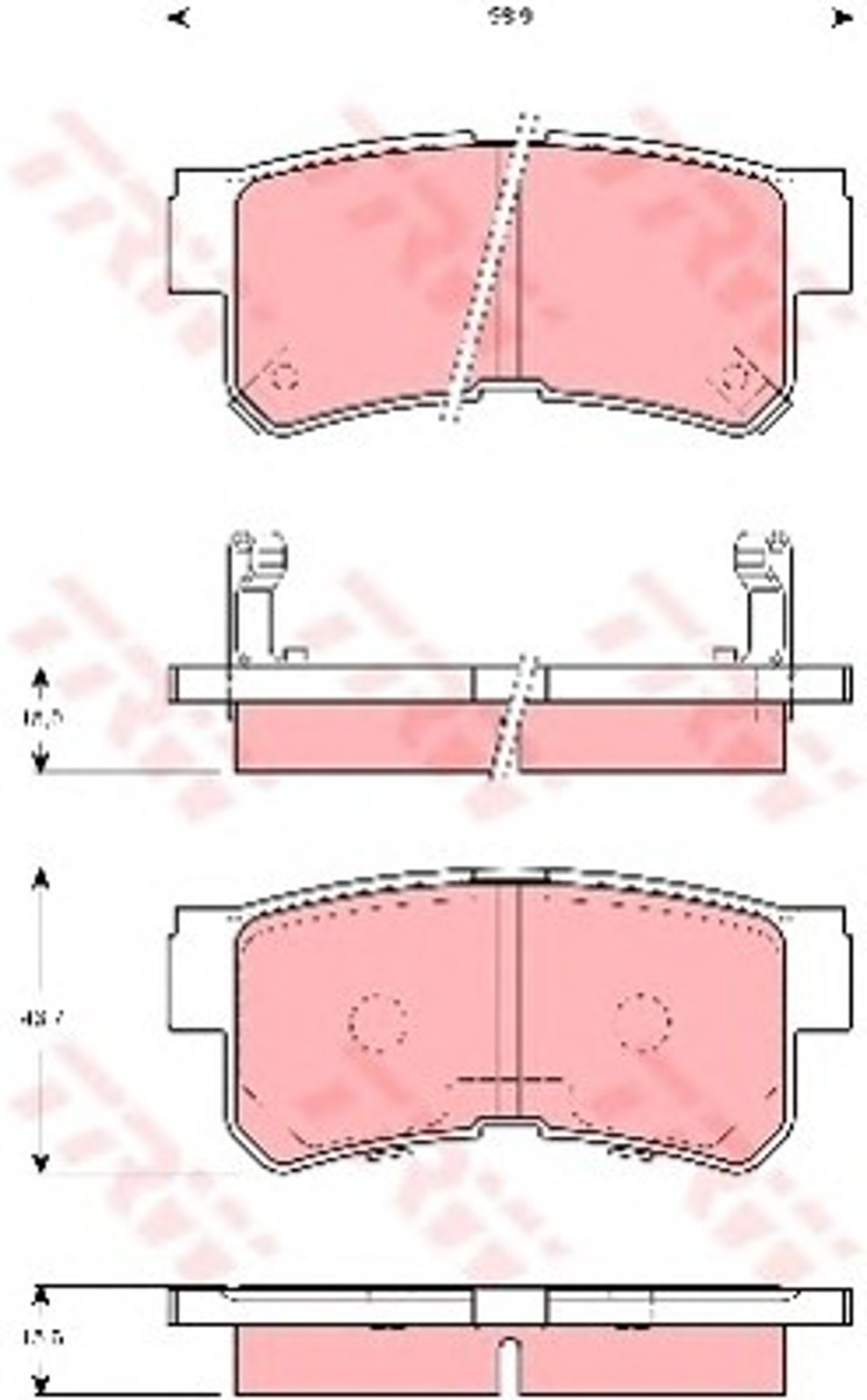 Колодки тормозные дисковые TRW GDB3258