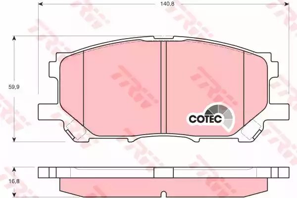 Комплект тормозных колодок дисковый тормоз cotec