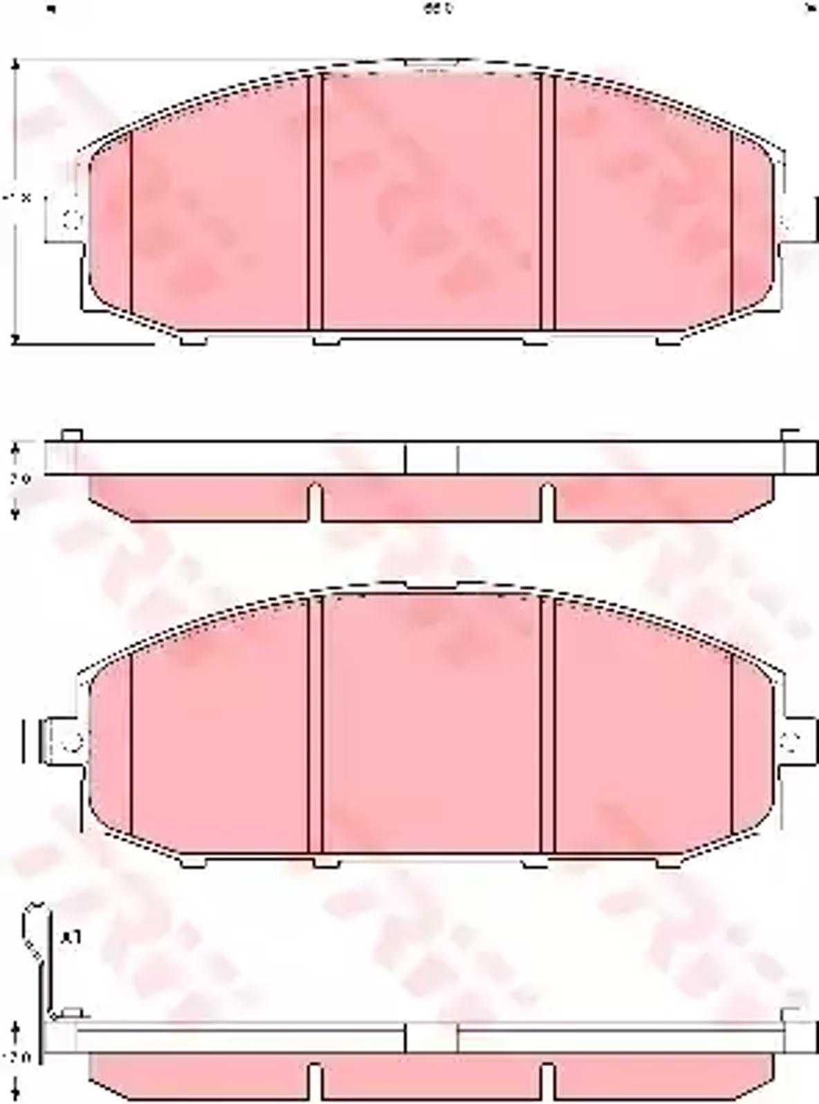 Колодки тормозные дисковые TRW GDB3361