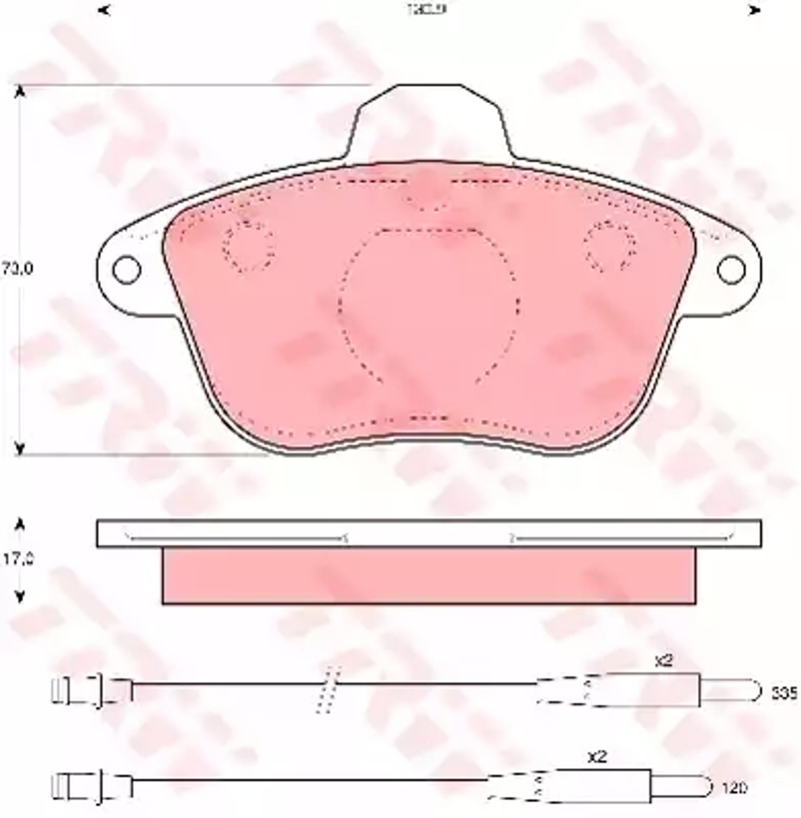 Колодки тормозные дисковые TRW GDB796