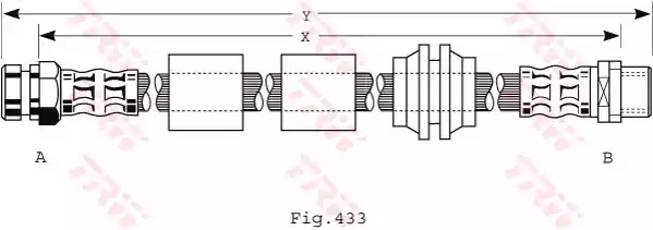 Тормозной шланг TRW PHB440