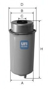 Фильтр топливный UFI 24.456.00