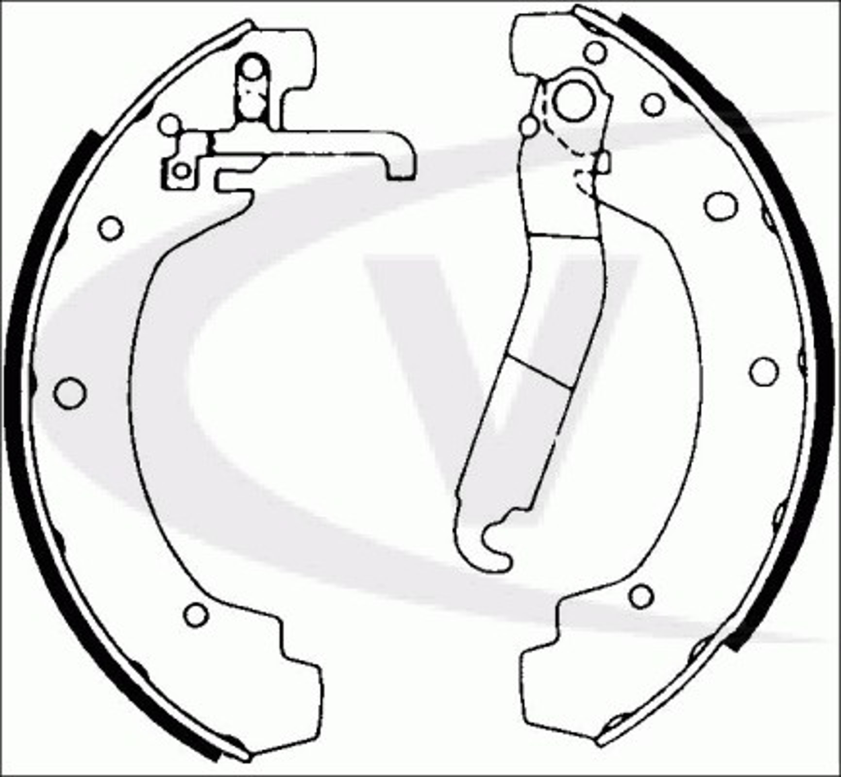 Колодки тормозные барабанные VAICO V10-0455