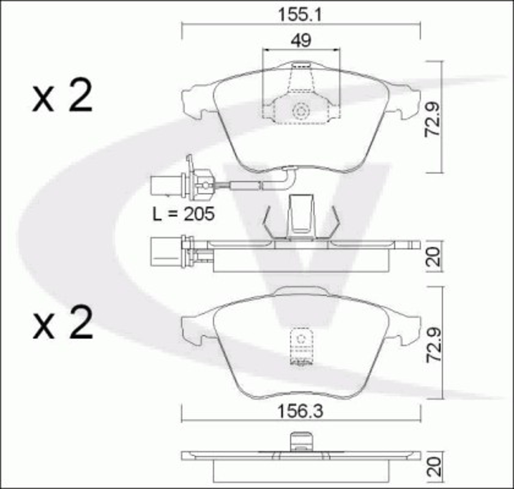 Колодки тормозные дисковые VAICO V10-8181
