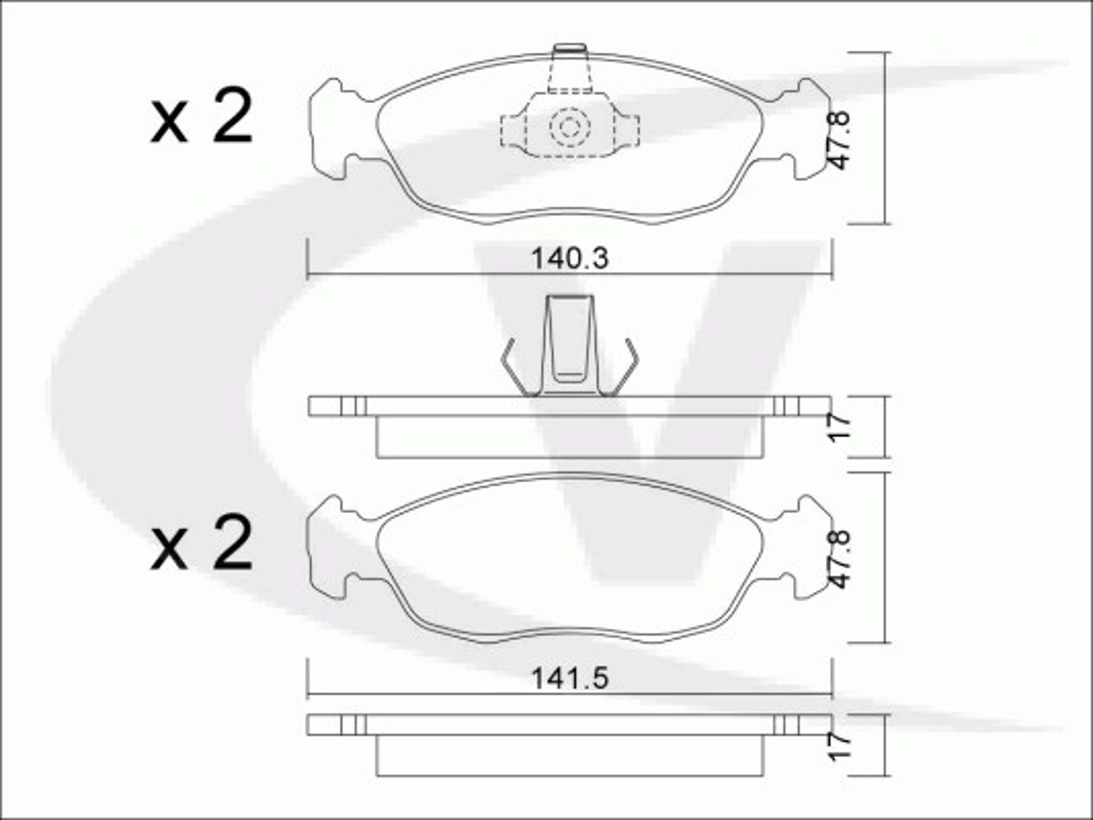 Колодки тормозные дисковые VAICO V22-0076