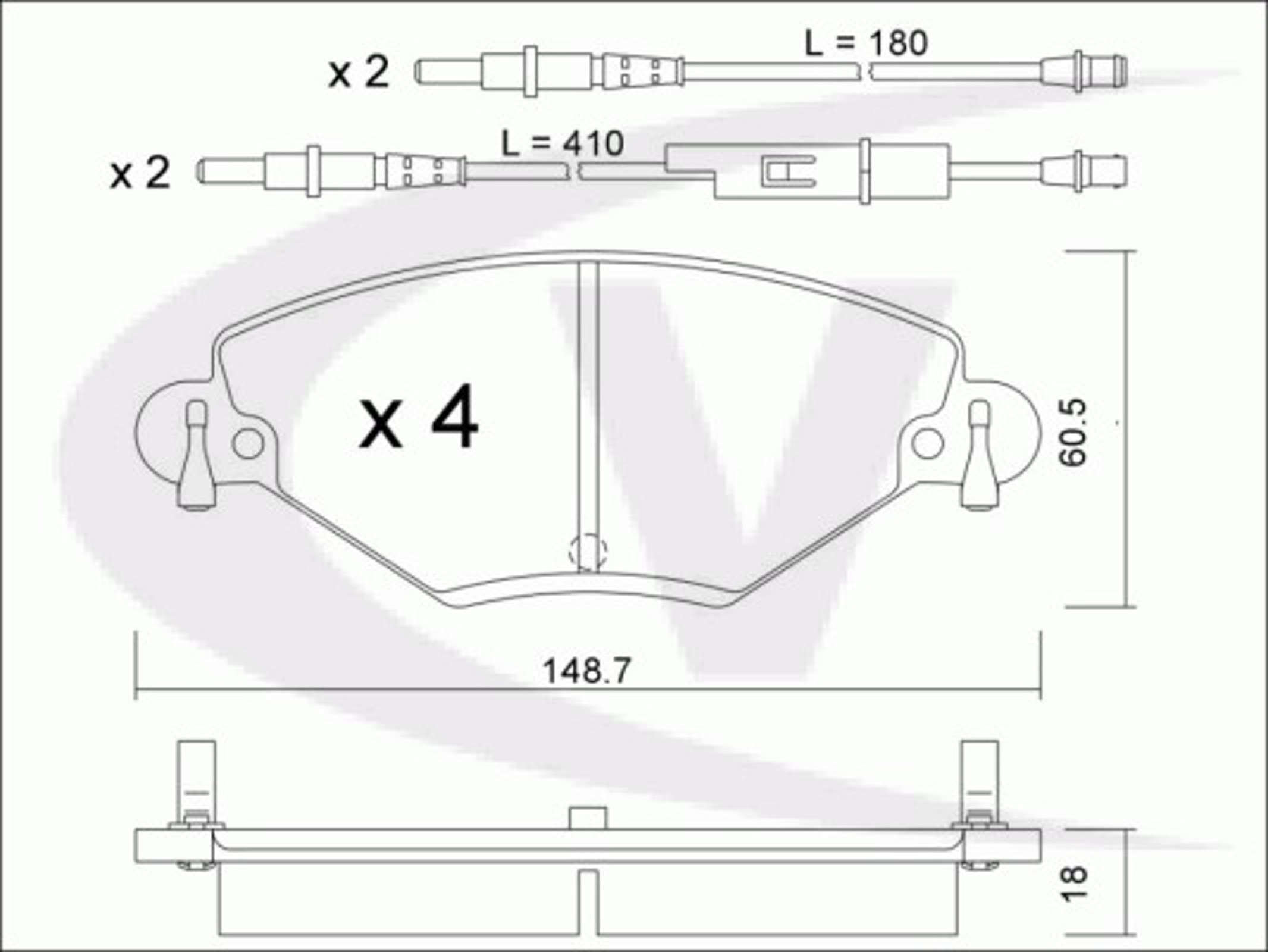 Колодки тормозные дисковые VAICO V22-0087