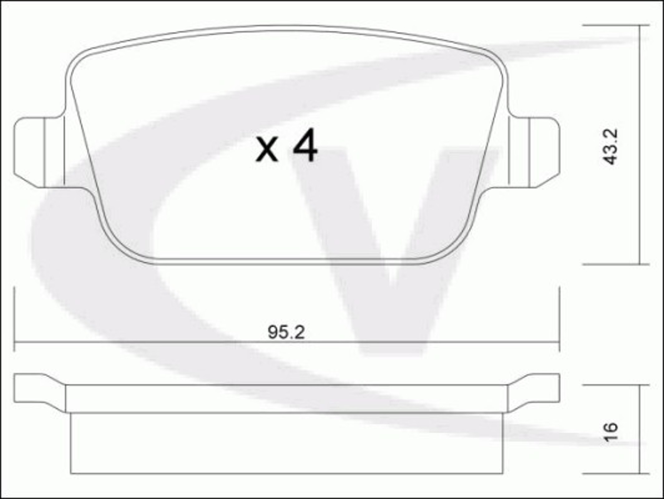 Колодки тормозные дисковые VAICO V25-8126