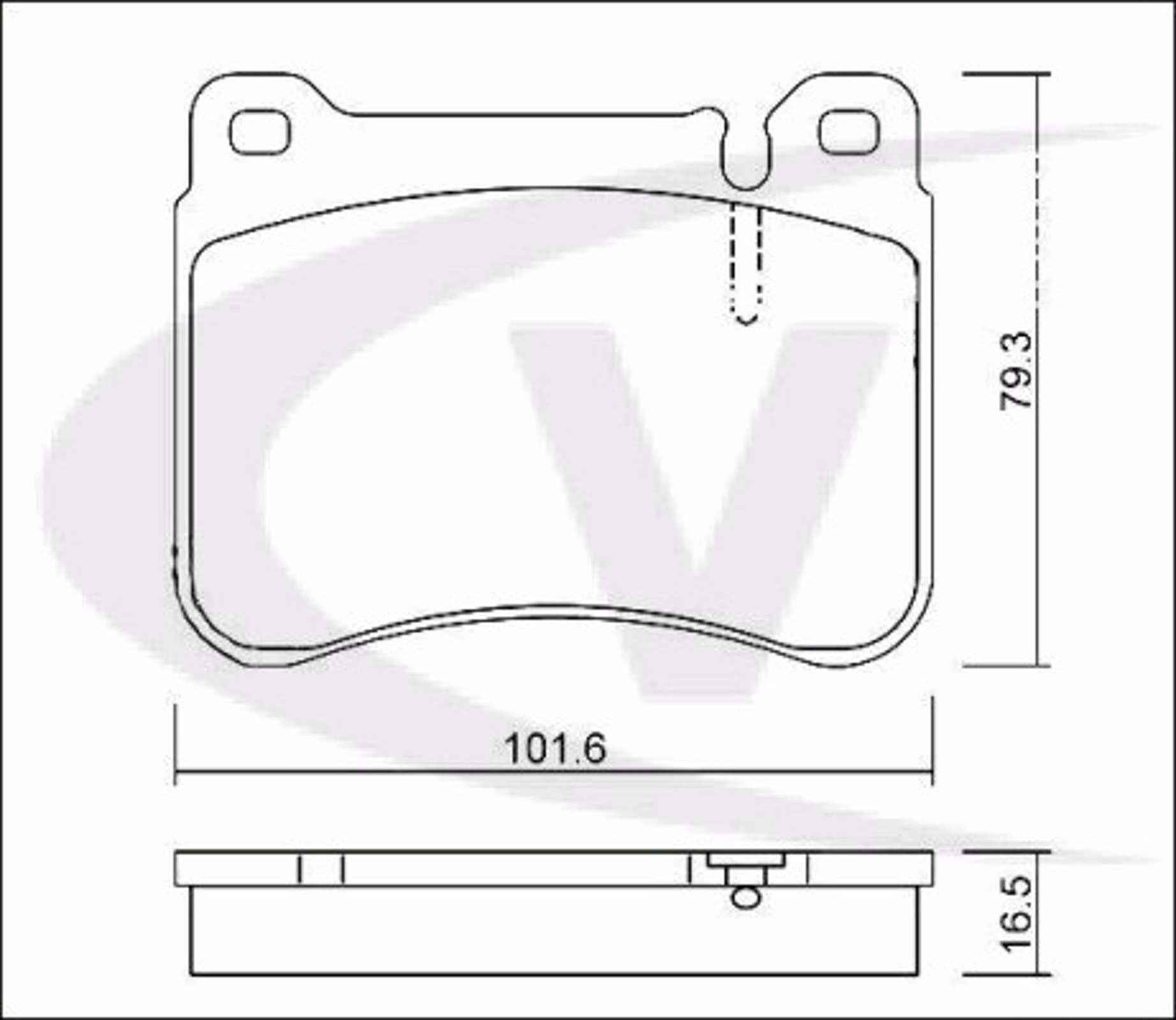 Комплект тормозных колодок дисковый тормоз VAICO V30-8203