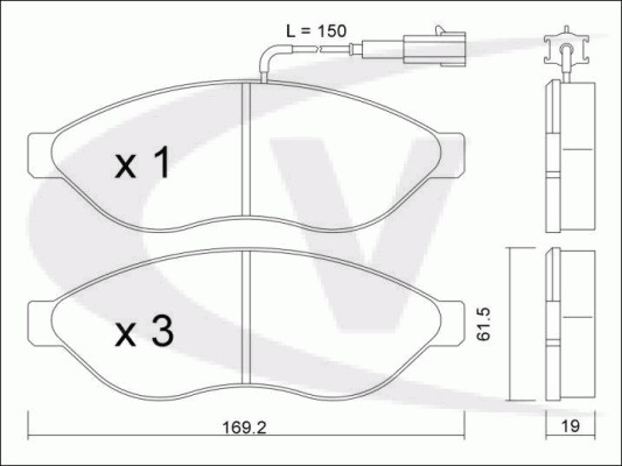 Колодки тормозные дисковые VAICO V42-0093