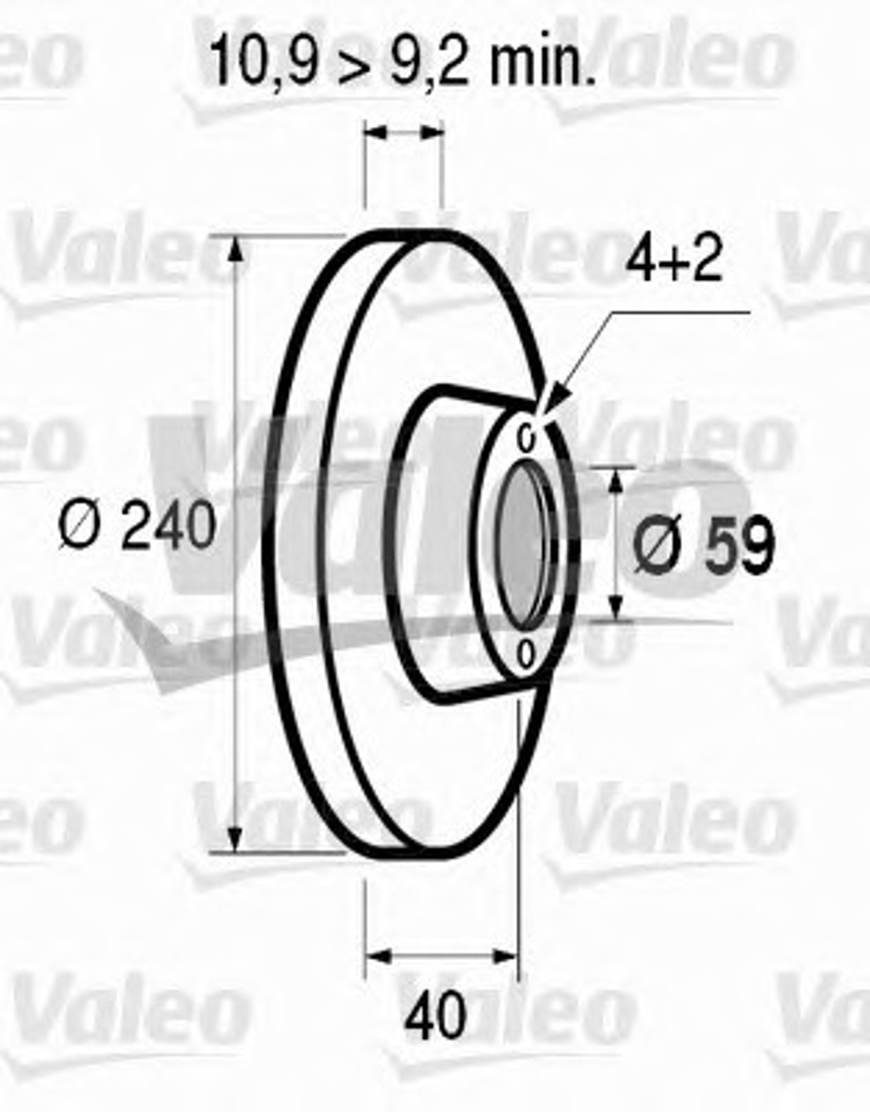 Диск тормозной VALEO 186406
