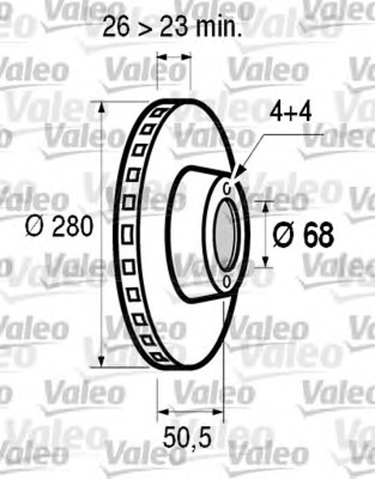 Тормозной диск VALEO 186525