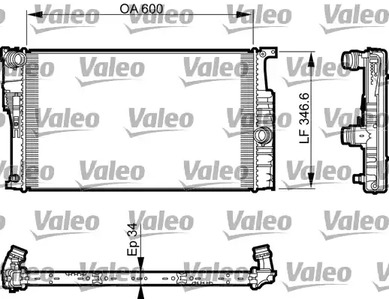Радиатор системы охлаждения VALEO 735464