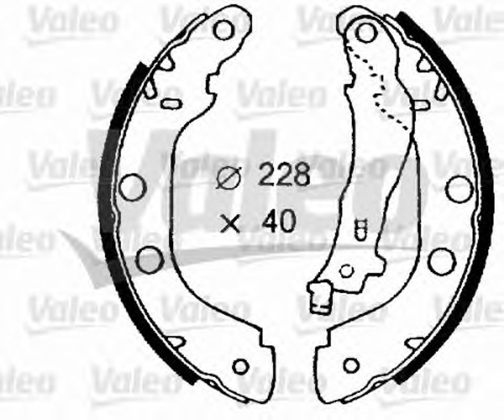 Колодка тормозная барабанная комплект VALEO 562638