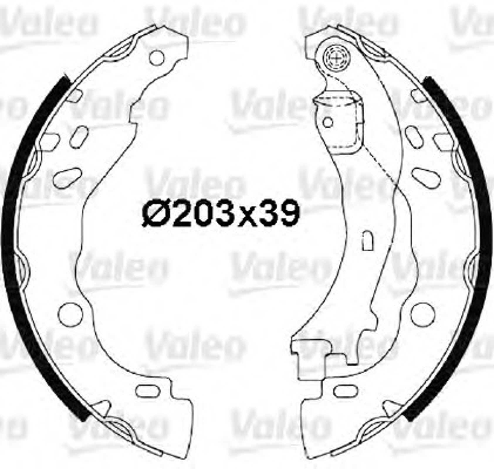 Колодки тормозные барабанные VALEO 564006
