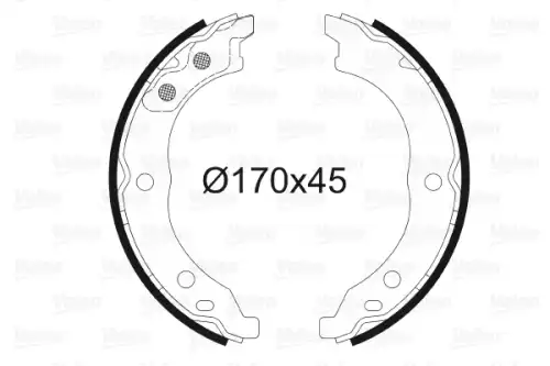 Колодки тормозные барабанные VALEO 564037