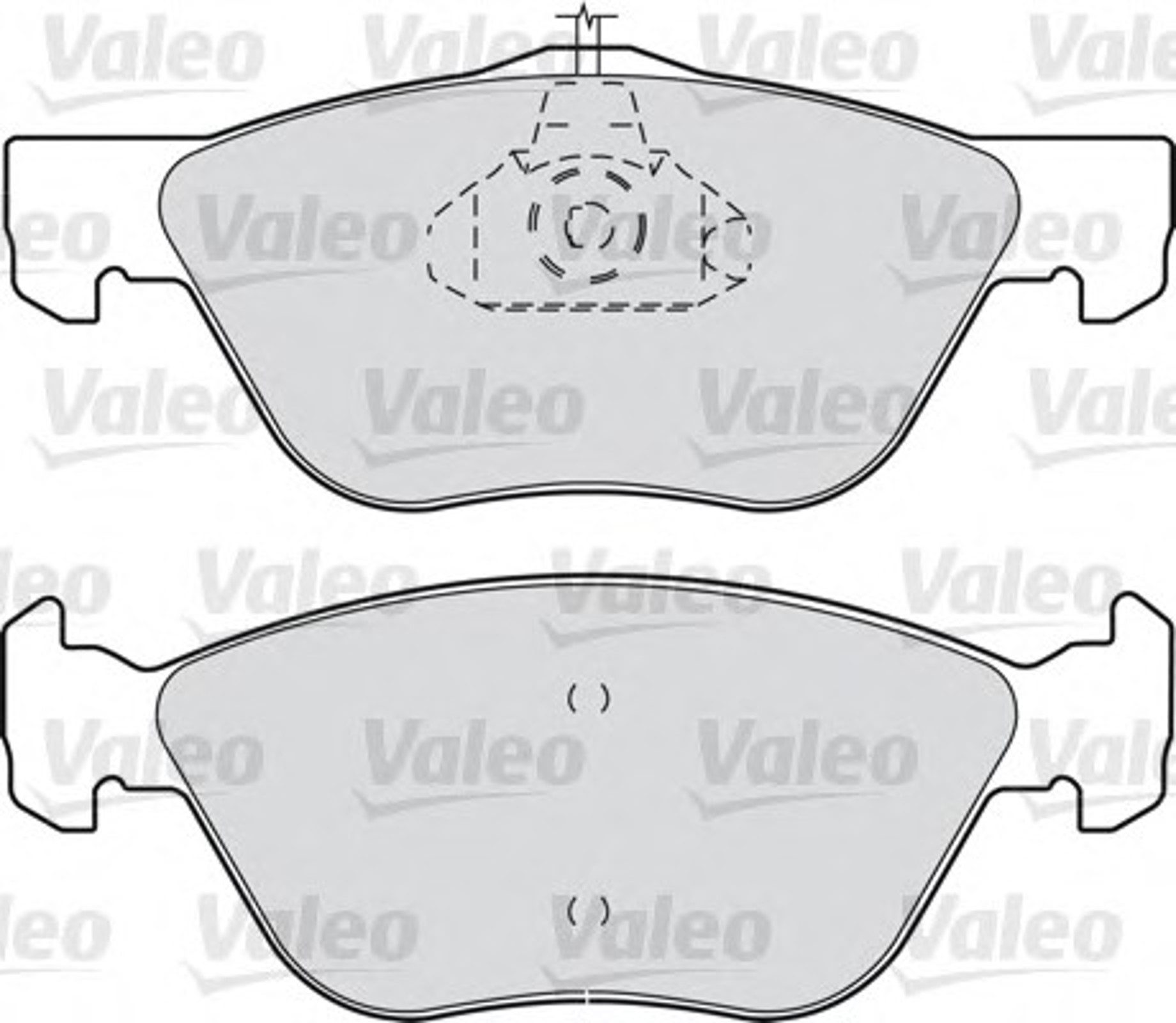 Комплект тормозных колодок дисковый тормоз VALEO 598308